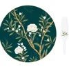 Easy Life Assiette à gâteau avec pelle de service ROYAL PEONIES Best