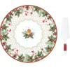 Easy Life Assiette à gâteau avec pelle de service CHRISTMAS BERRIES Clearance