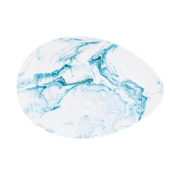 Easy Life Assiette de service en porcelaine 24×16,5 cm AQUA New