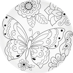 Easy Life Assiette àdessert en porcelaine de Ø19 cm, dans une boîte Butterfly Online
