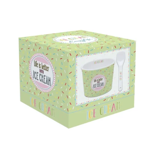Easy Life Bol à glace avec cuillère ONFLEEK 04 Outlet