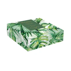 Easy Life Bol en porcelaine 21×16 cm en forme de feuille TROPICAL LEAVES GREEN Best