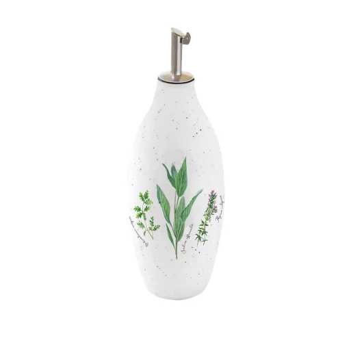 Easy Life Bouteille à huile/vinaigre en porcelaine, 300 ml HERBARIUM Discount