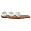 Easy Life Ensemble apéritif avec 3 bols et plateau en acacia NATURA Discount