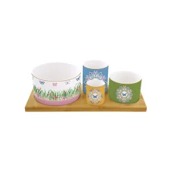 Easy Life Ensemble apéritif avec 4 bols et un plateau SPRING PARADE Clearance