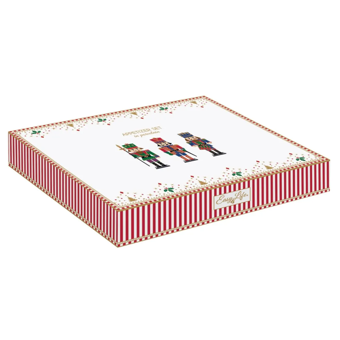 Easy Life Ensemble apéritif avec 3 bols en porcelaine et plateau en bambou NUTCRACKER Discount
