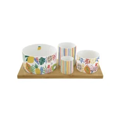 Easy Life Ensemble apéritif avec 4 bols TUTTI FRUTTI