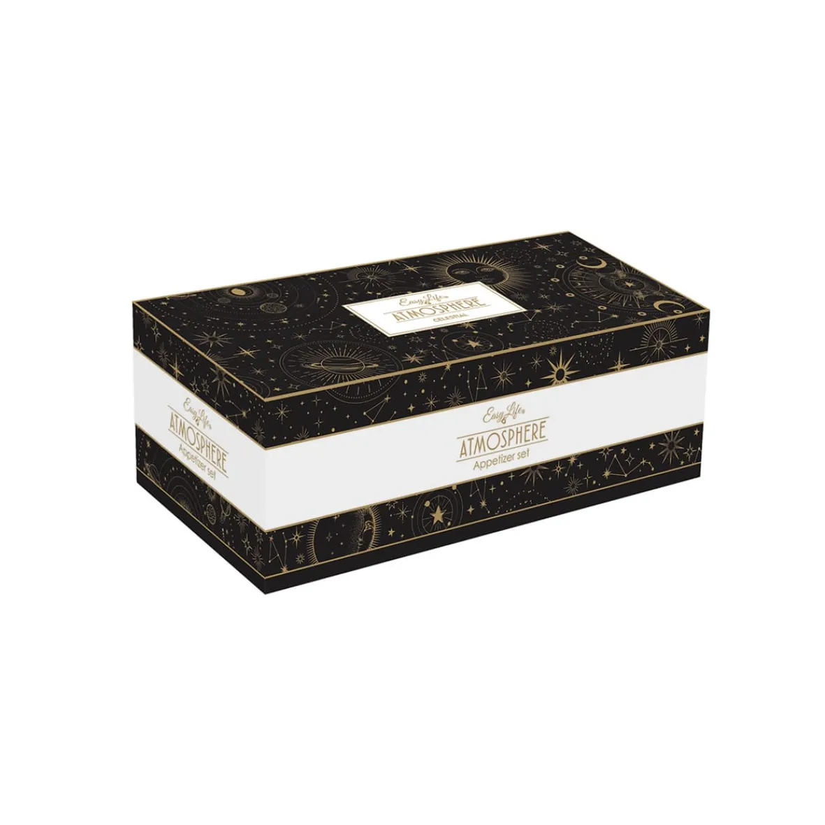 Easy Life Ensemble apéritif en bambou avec 4 bols en porcelaine, dans une boîte cadeau CELESTIAL Hot