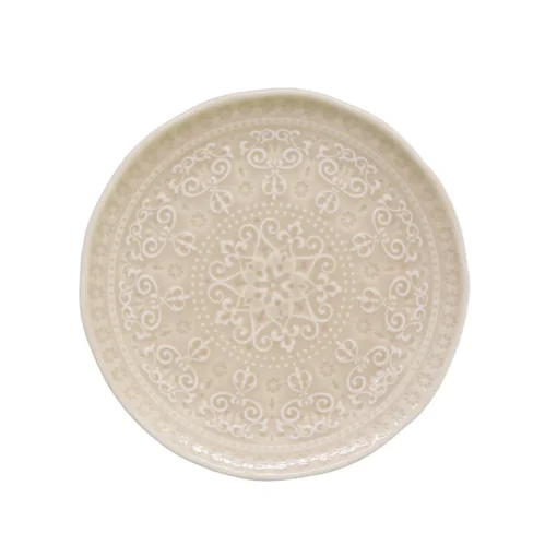 Easy Life Ensemble de 6 assiettes creuses en porcelaine de Ø 19 cm BEIGE Hot