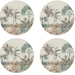 Easy Life Ensemble de 4 assiettes de 19 cm de diamètre en porcelaine dans une boîte cadeau NOSTALGIC HEAVEN Best