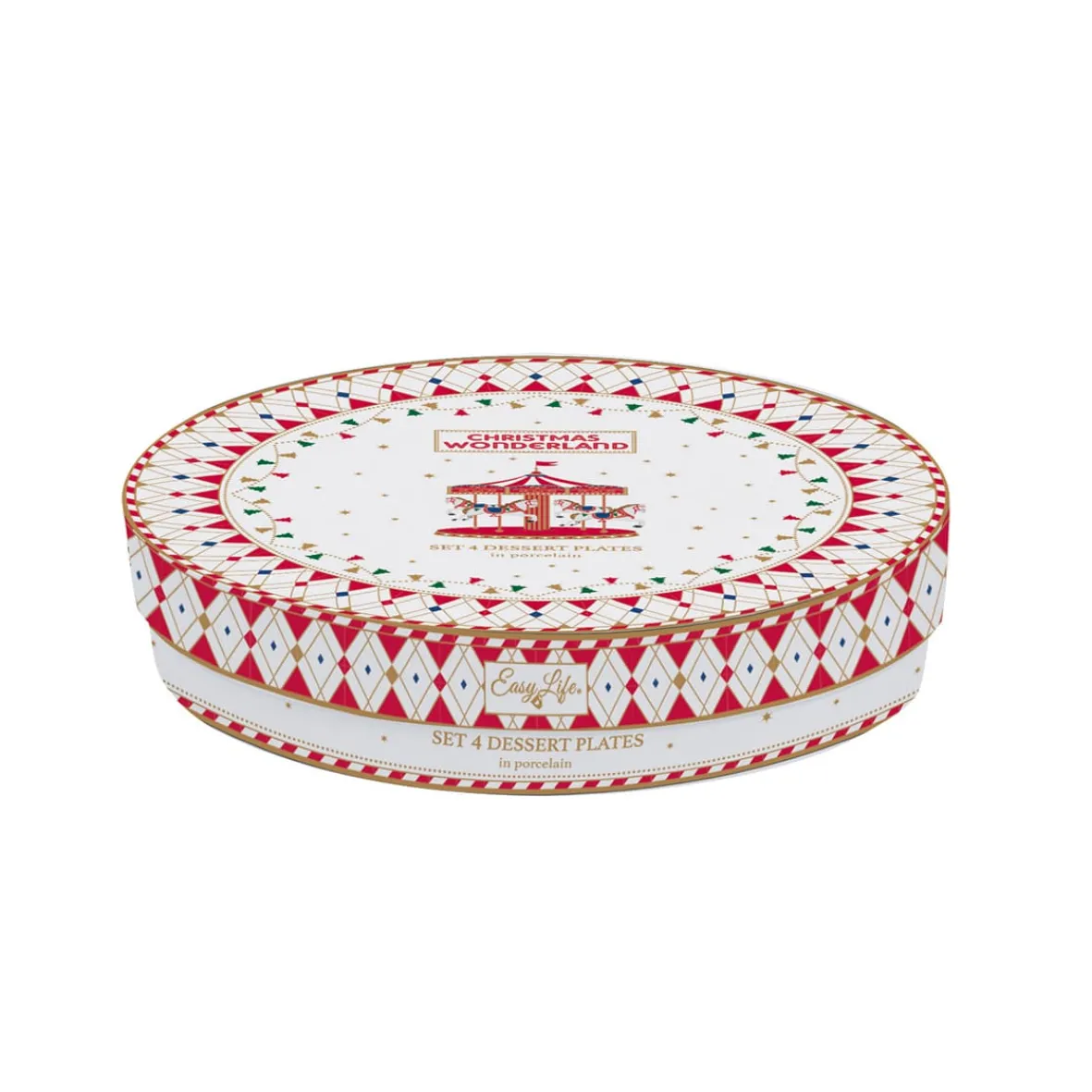 Easy Life Ensemble de 4 assiettes àdessert CHRISTMAS WONDERLAND Best