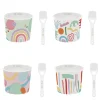 Easy Life Ensemble de 4 bols à glace avec cuillères GOOD VIBES Clearance