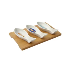 Easy Life Ensemble de 3 bols avec un plateau BORD DE MER Outlet