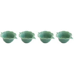Easy Life Ensemble de 4 mini bols en porcelaine en forme de feuille LEAVES LIGHT GREEN Hot