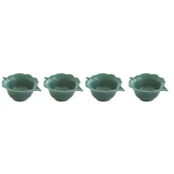 Easy Life Ensemble de 4 mini bols en porcelaine en forme de feuille TROPICAL LEAVES GREEN Online