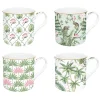 Easy Life Ensemble de 4 mugs en porcelaine fine china de 300 mlWild TROPICAL Hot