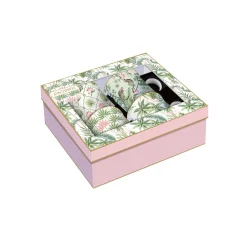 Easy Life Ensemble de 4 mugs en porcelaine fine china de 300 mlWild TROPICAL Hot