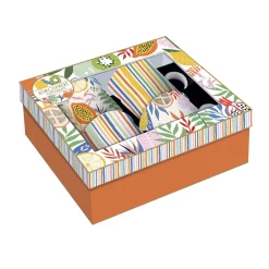 Easy Life Ensemble de 4 mugs en porcelaine fine China TUTTI FRUTTI Hot