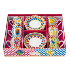 Easy Life Ensemble de 6 petites tasses à espresso avec soucoupesSICILY Online
