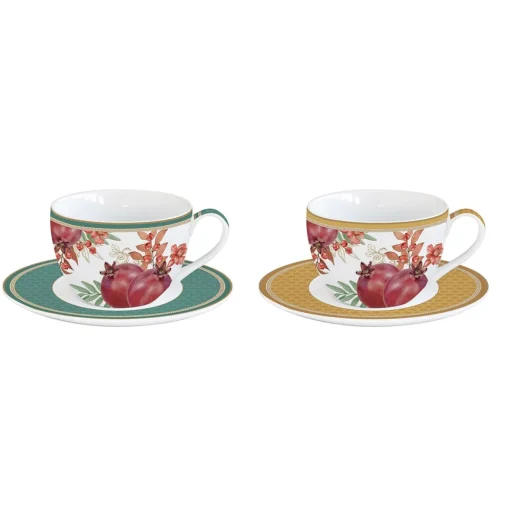Easy Life Ensemble de 2 petites tasses à café avec soucoupes AUTUMN SYMPHONY Hot