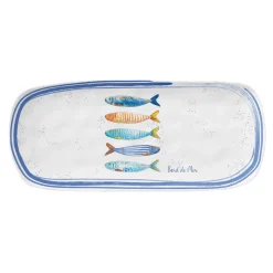 Easy Life Ensemble de 4 plateaux rectangulaires BORD DE MER