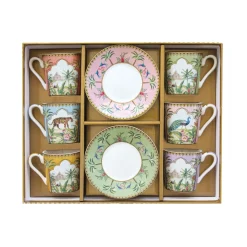 Easy Life Ensemble de 6 tasses à café avec soucoupes PARADIS SAUVAGE Sale