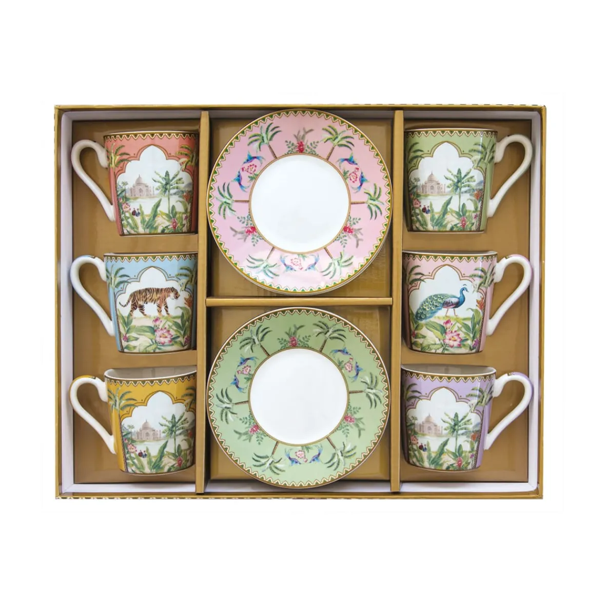 Easy Life Ensemble de 6 tasses à café avec soucoupes PARADIS SAUVAGE Sale