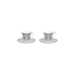 Easy Life Ensemble de 2 tasses à café avec soucoupes PALAZZO Best