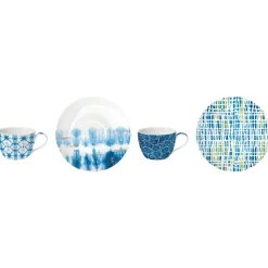 Easy Life Ensemble de 2 tasses à café avec soucoupes SHIBORI