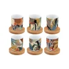 Easy Life Ensemble de 6 tasses à espresso de 100 ml avec soucoupes KILIMANJARO Clearance