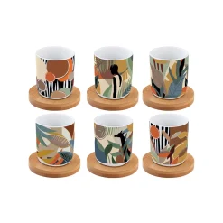Easy Life Ensemble de 6 tasses à espresso de 100 ml avec soucoupes KILIMANJARO Clearance