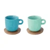 Easy Life Ensemble de 2 tasses à thé avec soucoupe TAKE A LOOP ASS.1 Sale