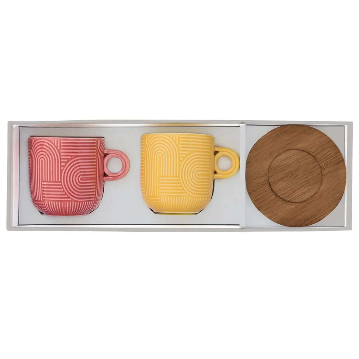 Easy Life Ensemble de 2 tasses à thé avec soucoupe TAKE A LOOP ASS.2 Sale