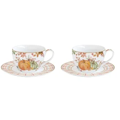 Easy Life Ensemble de 2 tasses avec soucoupe 110 ml HARVEST Hot