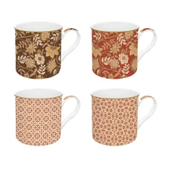 Easy Life Ensemble de 4 tasses en porcelaine 300 ml FLEURS DES RÊVES New