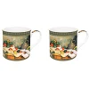 Easy Life Ensemble de 2 tasses en porcelaine de 300 ml dans une boîte cadeau STILL LIFE, DRAPERY, PILCHER AND FR Clearance