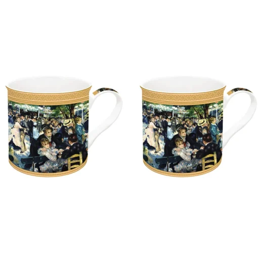 Easy Life Ensemble de 2 tasses en porcelaine de 300 ml dans une boîte cadeauDANCE AT LE MOULIN DE LA GALETTE Sale