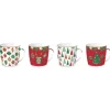 Easy Life Ensemble de 4 tasses JINGLE BELLS