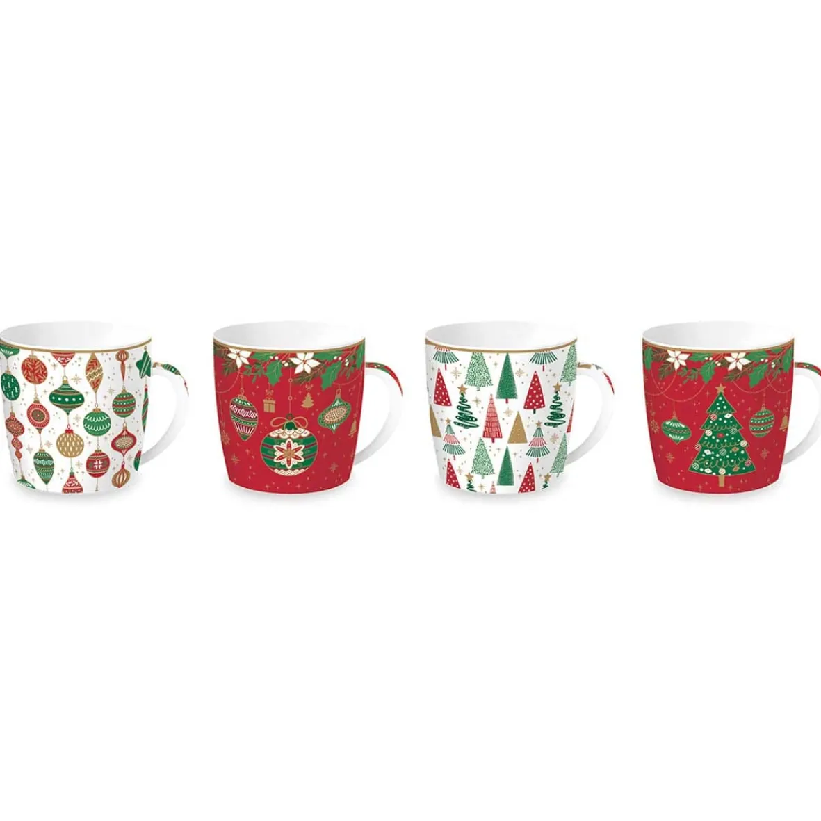 Easy Life Ensemble de 4 tasses JINGLE BELLS