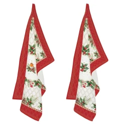 Easy Life Ensemble de 2 torchons CHRISTMAS BERRIES Clearance