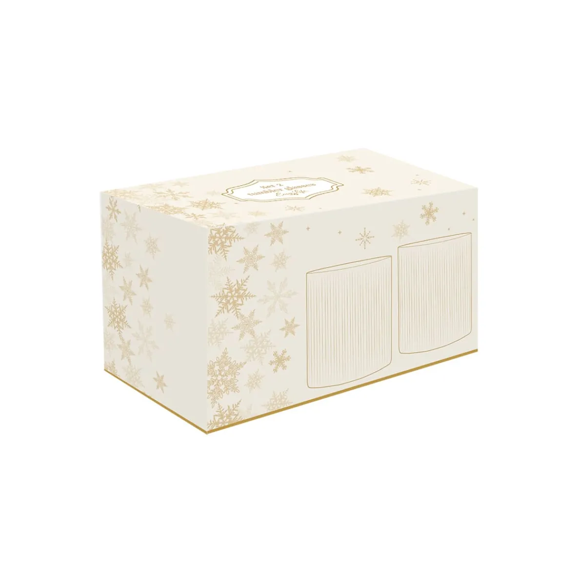 Easy Life Ensemble de 2 verres avec fil d’or FESTIVE Best