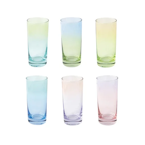 Easy Life Ensemble de 6 verres RAINBOW Hot