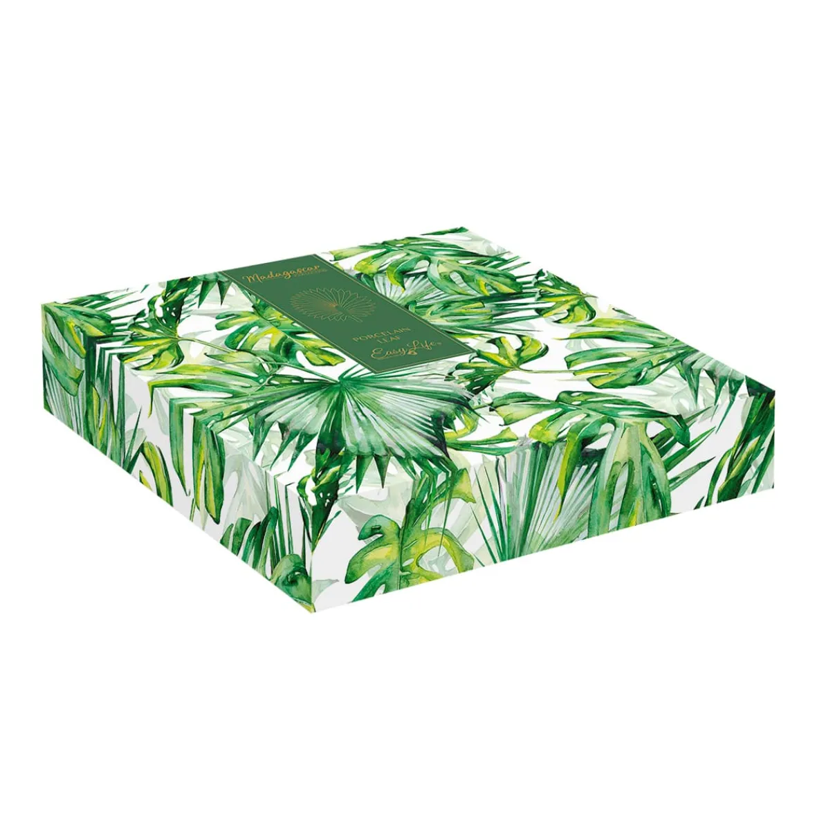 Easy Life Feuille en porcelaine en forme de ginko, 35×29 cm LEAVES LIGHT Gre Best