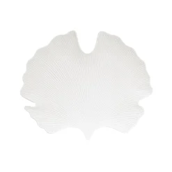 Easy Life Feuille en porcelaine en forme de ginko, 35×29 cm LEAVES WHITE Online