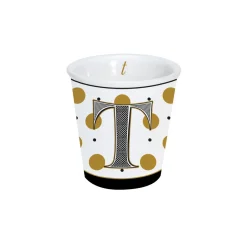 Easy Life Gobelet à café en porcelaine 100 ml dans une boîte A LETTER FOR YOU «T»