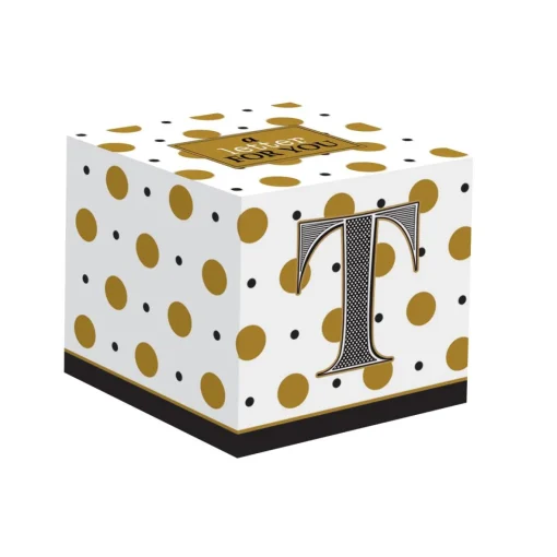 Easy Life Gobelet à café en porcelaine 100 ml dans une boîte A LETTER FOR YOU «T»