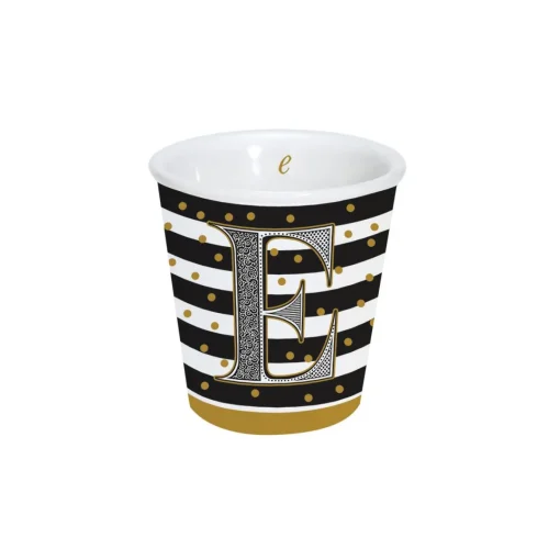 Easy Life Gobelet à café en porcelaine 100 ml dans une boîte A LETTER FOR YOU «E» Best
