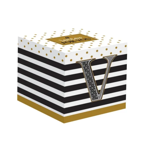 Easy Life Gobelet à café en porcelaine 100 ml dans une boîte A LETTER FOR YOU «V» Hot