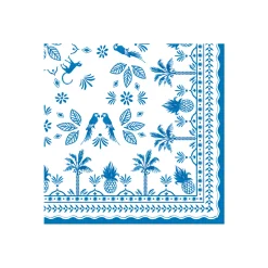 Easy Life Lot de 20 serviettes bleues EXOTIC VIBES