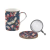 Easy Life Mug et sous-verre en porcelaine avec infuseur, 350 ml OKINAWA New